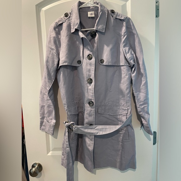 Cabi Tanner Trench in Silver Lake Blue size Small - Picture 1 of 3